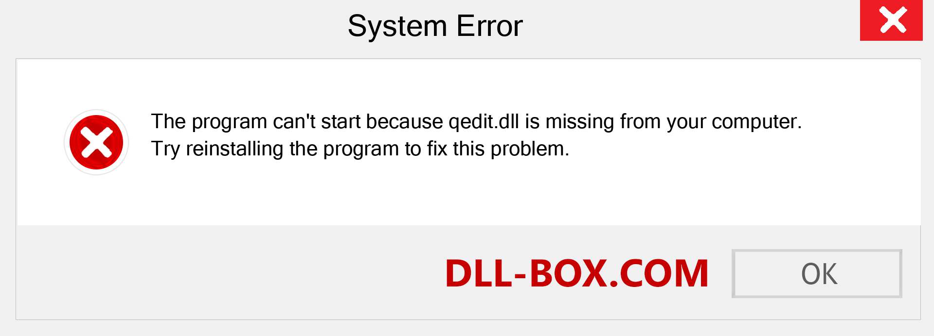  qedit.dll file is missing?. Download for Windows 7, 8, 10 - Fix  qedit dll Missing Error on Windows, photos, images